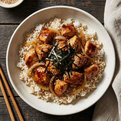 Grilled Teriyaki Chicken with Nori Sesame Rice